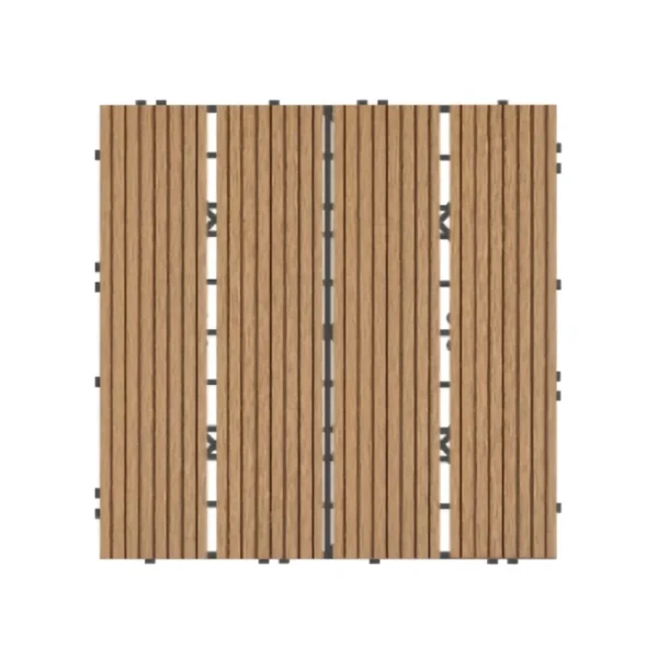 10-Pack Teak Prefinished Pressure Treated Composite Deck Tile T726915626