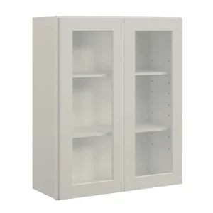 30 in. W x 12 in. D x 36 in. H in Shaker Dove Plywood Ready to Assemble Wall Cabinets with Shelf without Glass