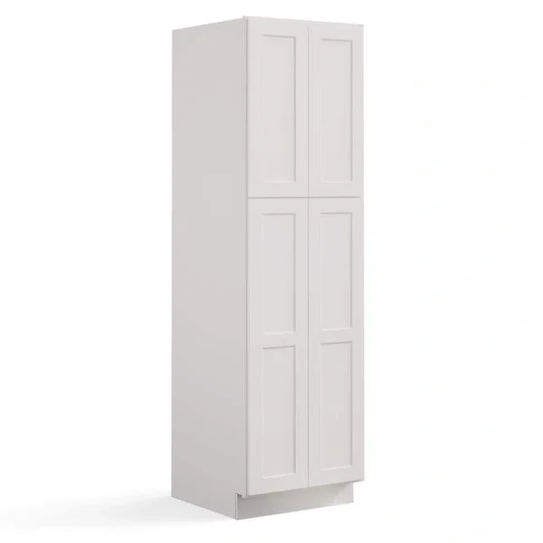 30 in. W x 24 in. D x 96 in. H in Shaker Dove Plywood Ready to Assemble Floor Wall Pantry Kitchen Cabinet