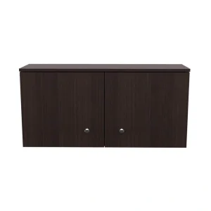 36.02 in. W x 10.63 in. D x 17.32 in. H Ready to Assemble Wood Wall-Mounted Storage Cabinet in Espresso