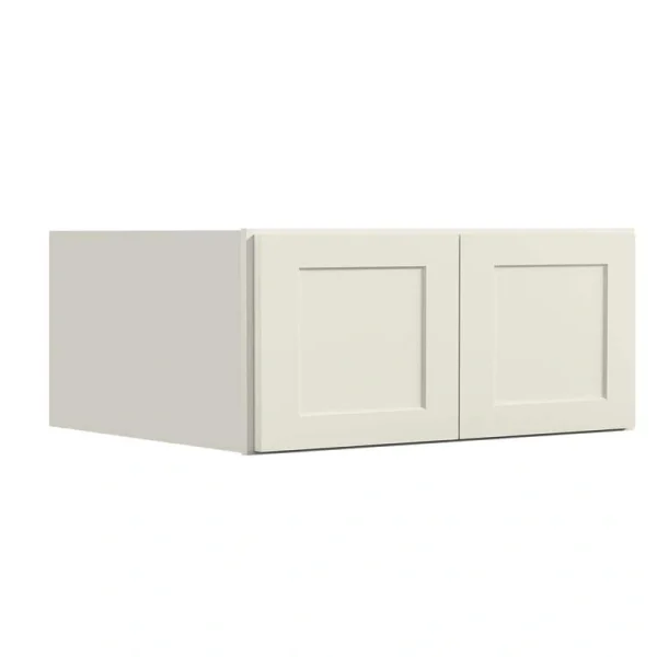 36 in. W x 24 in. D x 18 in. H in Antique White Plywood Ready to Assemble Kitchen Wall Cabinets with 2-Doors