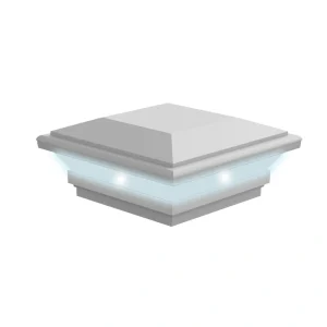 4-in x 4-in White Vinyl Deck Post Cap