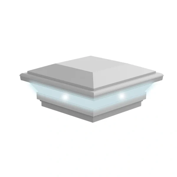 4-in x 4-in White Vinyl Deck Post Cap