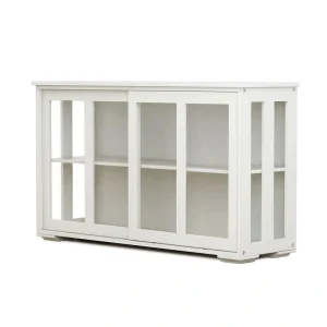 41.93 in. W x 13.99 in. D x 24.61 in. H in White MDF Ready to Assemble Floor Base Kitchen Cabinet, Kitchen Base Cabinet