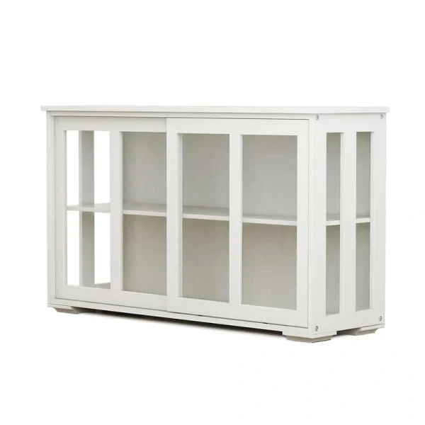 41.93 in. W x 13.99 in. D x 24.61 in. H in White MDF Ready to Assemble Floor Base Kitchen Cabinet, Kitchen Base Cabinet
