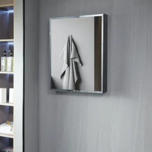 AAZJ KA 23-in x 30-in Surface/Recessed Mount Black Mirrored Soft Close Medicine Cabinet