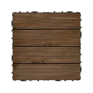 Achim 12-in x 12-in 27-Pack Royal Mahogany Unfinished Wood Deck Tile (27-sq ft)