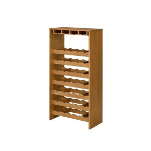 ACME FURNITURE 35-Bottle Oak Wood Wine Cabinet