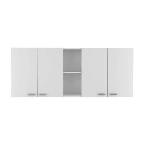 Adrinfly 12.40 in. W x 59.10 in. D x 23.60 in. H Particle Board Ready to Assemble Upper Base Kitchen Cabinet in White
