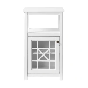 Alaterre Furniture 17-in x 29-in x 12-in White Wood Freestanding Linen Cabinet T726926833