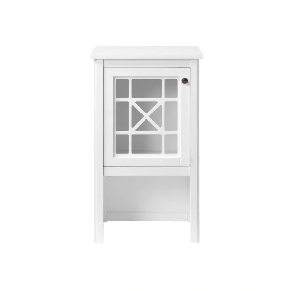 Alaterre Furniture 17-in x 29-in x 12-in White Wood Freestanding Linen Cabinet T726926835