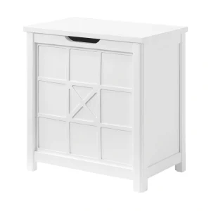 Alaterre Furniture 19-in x 20-in x 12-in White Wood Freestanding Linen Cabinet