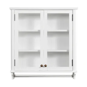 Alaterre Furniture 27-in x 29-in x 8-in White Bathroom Wall Cabinet T726926818