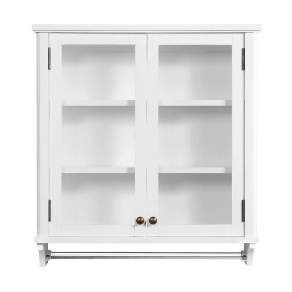 Alaterre Furniture 27-in x 29-in x 8-in White Bathroom Wall Cabinet T726926818