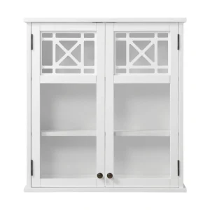 Alaterre Furniture 27-in x 29-in x 8-in White Bathroom Wall Cabinet T726926829