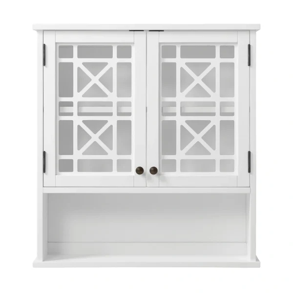 Alaterre Furniture 27-in x 29-in x 8-in White Bathroom Wall Cabinet T726926831
