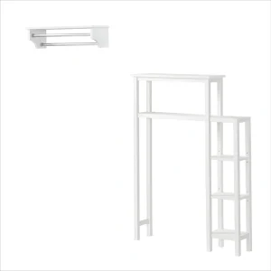 Alaterre Furniture 35-in x 49-in x 9-in White Wood Freestanding Linen Cabinet