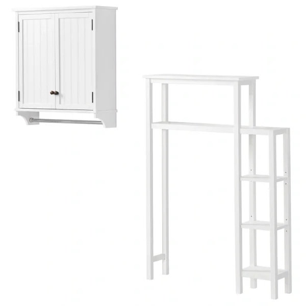 Alaterre Furniture 35-in x 49-in x 9-in White Wood Wall-mount Linen Cabinet