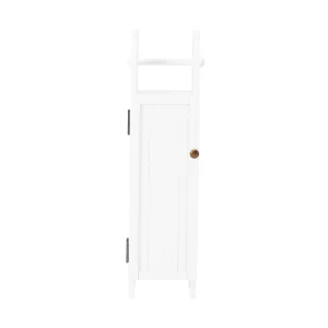 Alaterre Furniture 7-in x 28-in x 7-in White Wood Freestanding Linen Cabinet