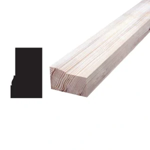 Alexandria Moulding 1-1/4 in. D x 2 in. W x 84 in. L Hemlock Wood Brick Moulding Pack (4-Pack)