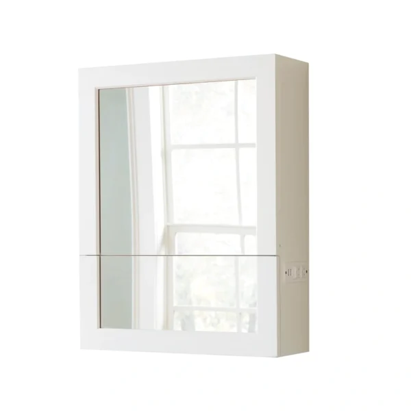 allen + roth 20-in x 26-in x 7-in White Soft Close Bathroom Wall Cabinet