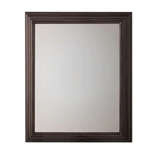 allen + roth 22.5-in x 27.5-in Fog Free Surface Mount Espresso Mirrored Soft Close Medicine Cabinet