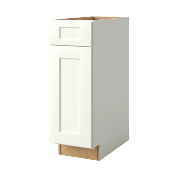 allen + roth Aveley 12-in W x 34.5-in H x 24-in D Linen 1-Drawer Base Fully Assembled Cabinet (Flat Panel Shaker Style)
