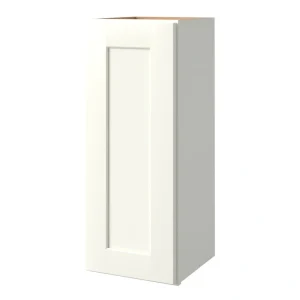 allen + roth Aveley 12-in W x 36.125-in H x 12-in D Linen Wall Fully Assembled Cabinet (Flat Panel Shaker Door Style)