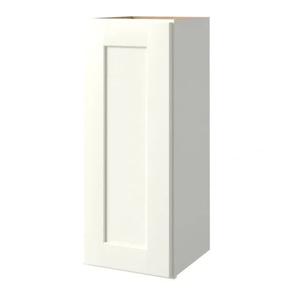 allen + roth Aveley 12-in W x 36.125-in H x 12-in D Linen Wall Fully Assembled Cabinet (Flat Panel Shaker Door Style)