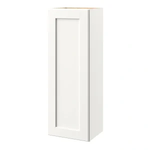 allen + roth Aveley 15-in W x 42.125-in H x 12-in D Linen Wall Fully Assembled Cabinet (Flat Panel Shaker Door Style)