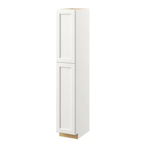 allen + roth Aveley 15-in W x 90-in H x 24-in D Linen Pantry Fully Assembled Cabinet (Flat Panel Shaker Door Style)