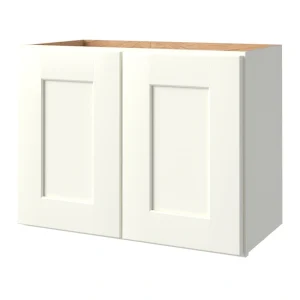 allen + roth Aveley 24-in W x 18.125-in H x 12-in D Linen Wall Fully Assembled Cabinet (Flat Panel Shaker Door Style)