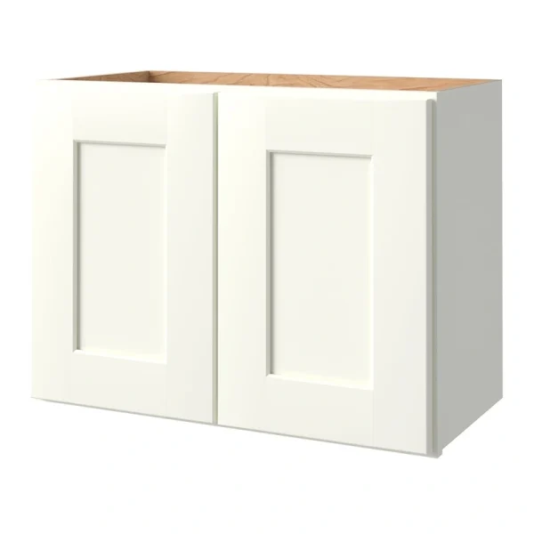 allen + roth Aveley 24-in W x 18.125-in H x 12-in D Linen Wall Fully Assembled Cabinet (Flat Panel Shaker Door Style)