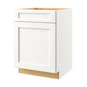 allen + roth Aveley 24-in W x 34.5-in H x 24-in D Linen 1-Drawer Base Fully Assembled Cabinet (Flat Panel Shaker Style) T726926766