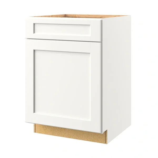 allen + roth Aveley 24-in W x 34.5-in H x 24-in D Linen 1-Drawer Base Fully Assembled Cabinet (Flat Panel Shaker Style) T726926766