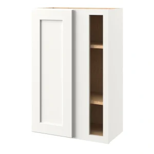allen + roth Aveley 24-in W x 36.125-in H x 12-in D Linen Blind Corner Wall Fully Assembled Cabinet (Flat Panel Shaker Style)