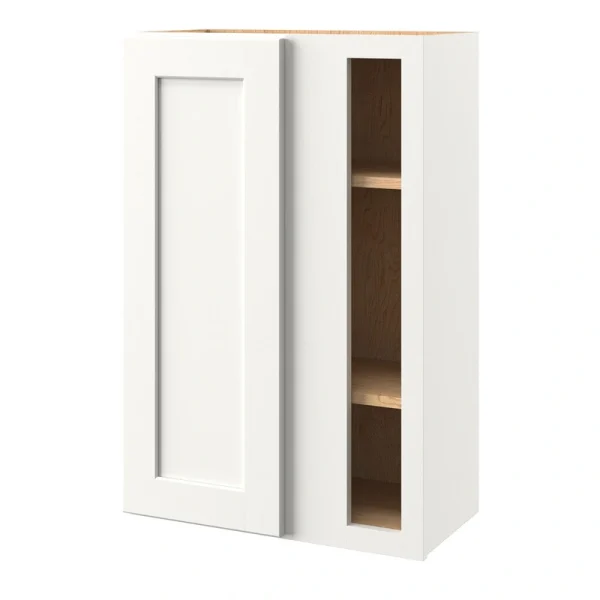 allen + roth Aveley 24-in W x 36.125-in H x 12-in D Linen Blind Corner Wall Fully Assembled Cabinet (Flat Panel Shaker Style)
