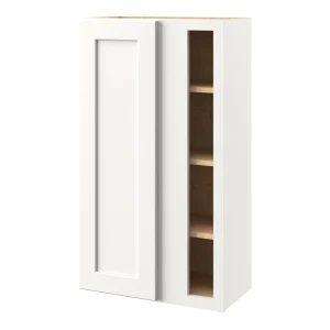 allen + roth Aveley 24-in W x 39.125-in H x 12-in D Linen Blind Corner Wall Fully Assembled Cabinet (Flat Panel Shaker Style)