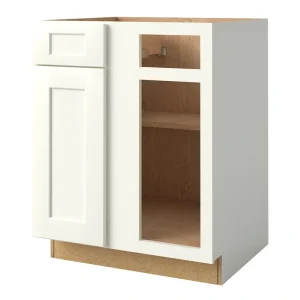 allen + roth Aveley 27-in W x 34.5-in H x 24-in D Linen Blind 1-Drawer Base Fully Assembled Cabinet (Flat Panel Shaker Style)
