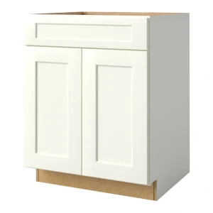 allen + roth Aveley 27-in W x 34.5-in H x 24-in D Linen Sink Base Fully Assembled Cabinet (Flat Panel Shaker Style)
