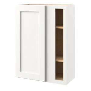 allen + roth Aveley 27-in W x 36.125-in H x 12-in D Linen Blind Corner Wall Fully Assembled Cabinet (Flat Panel Shaker Style)