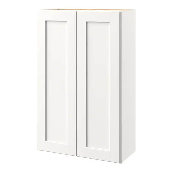 allen + roth Aveley 27-in W x 42.125-in H x 12-in D Linen Wall Fully Assembled Cabinet (Flat Panel Square Door Style)