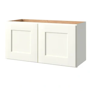 allen + roth Aveley 30-in W x 15.125-in H x 12-in D Linen Wall Fully Assembled Cabinet (Flat Panel Shaker Door Style)