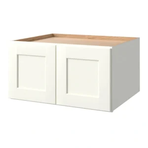 allen + roth Aveley 30-in W x 18.125-in H x 24-in D Linen Wall Fully Assembled Cabinet (Flat Panel Shaker Door Style)