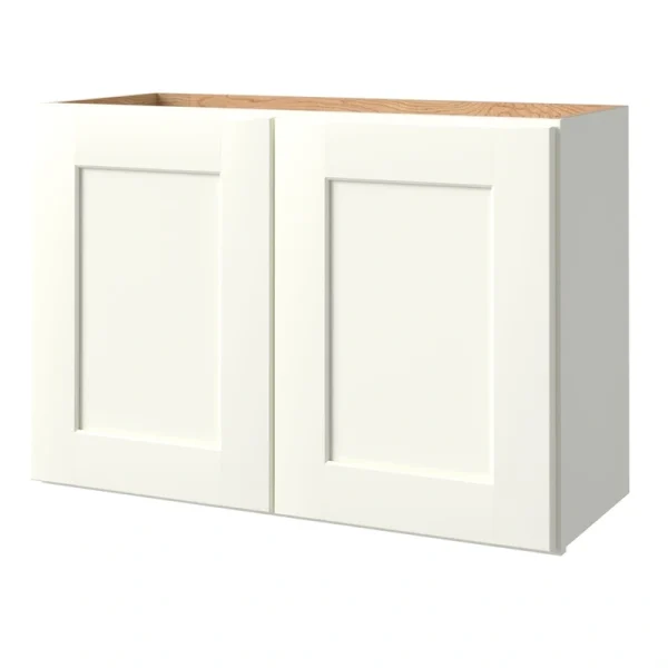 allen + roth Aveley 30-in W x 20.625-in H x 12-in D Linen Wall Fully Assembled Cabinet (Flat Panel Shaker Door Style)