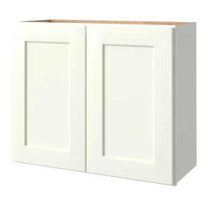 allen + roth Aveley 30-in W x 24.5-in H x 12-in D Linen Wall Fully Assembled Cabinet (Flat Panel Shaker Door Style)