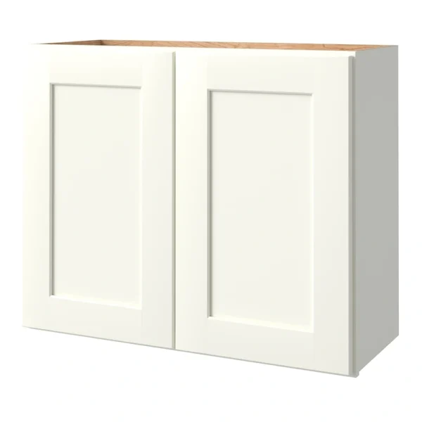 allen + roth Aveley 30-in W x 24.5-in H x 12-in D Linen Wall Fully Assembled Cabinet (Flat Panel Shaker Door Style)