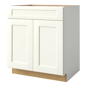 allen + roth Aveley 30-in W x 34.5-in H x 24-in D Linen Sink Base Fully Assembled Cabinet (Flat Panel Shaker Style)