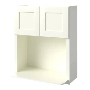 allen + roth Aveley 30-in W x 36.125-in H x 12-in D Linen Wall Fully Assembled Cabinet (Flat Panel Shaker Door Style) T726926729