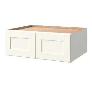 allen + roth Aveley 33-in W x 12.125-in H x 24-in D Linen Wall Fully Assembled Cabinet (Flat Panel Shaker Door Style)